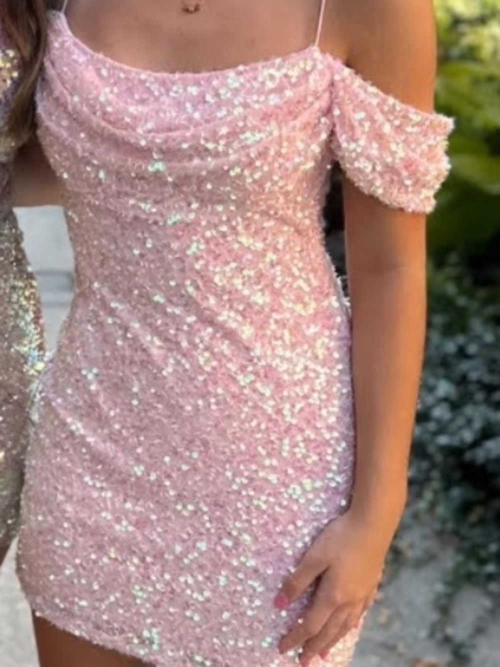 Pink Sequin Homecoming or Formal Dress